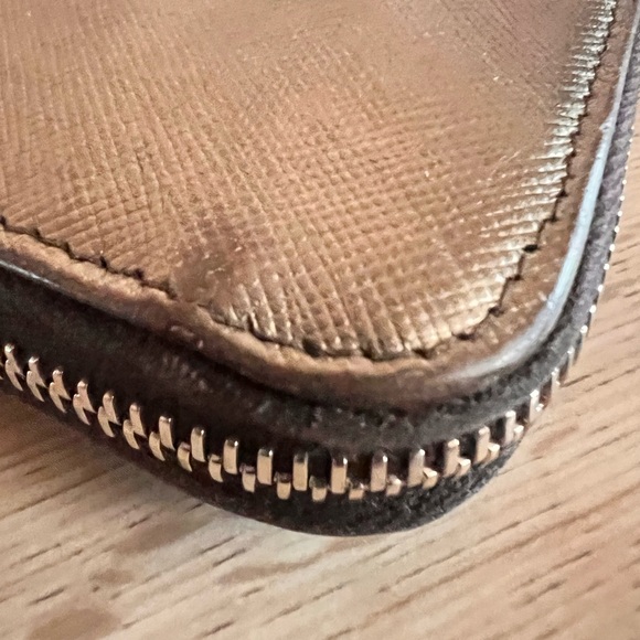 COPY - Prada Bronze Saffiano Leather Zip Around Wallet - Picture 7 of 13